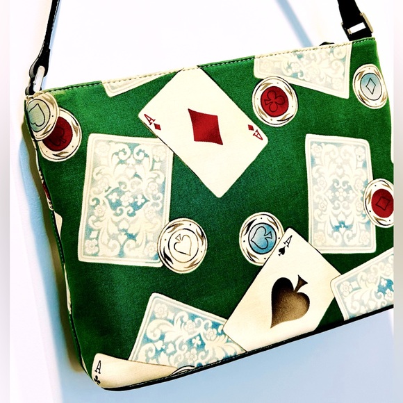 Fun Kitschy Playing Cards Poker Bridge Party Casino Purse Handbag - Picture 4 of 9